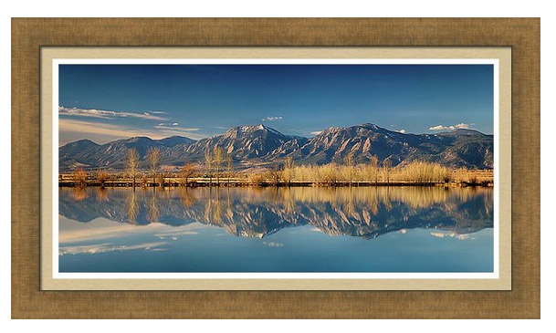 Boulder Colorado Rocky Mountains Flatirons Reflections Framed Print