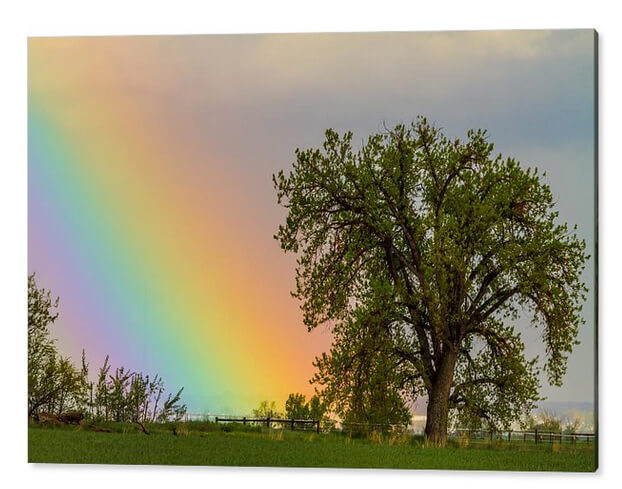 Colorful Optic Rainbow Sky Acrylic Print