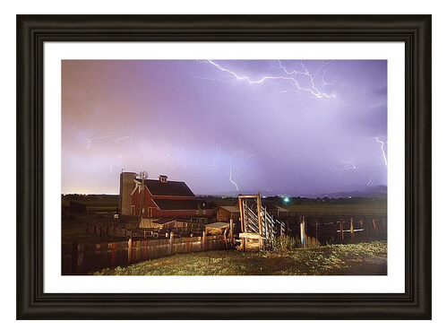 Storm On The Farm Framed Print