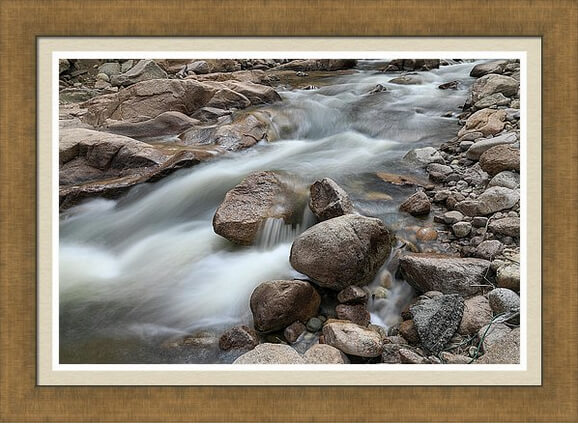 Easy Flowing Creek Framed Print