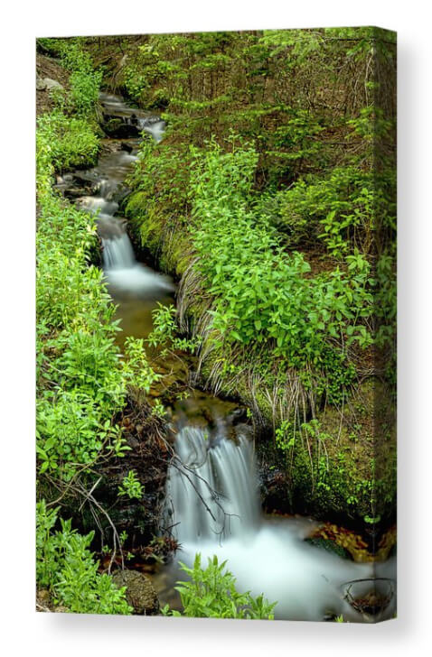 Refreshing Green Wilderness Waterfalls Canvas Print