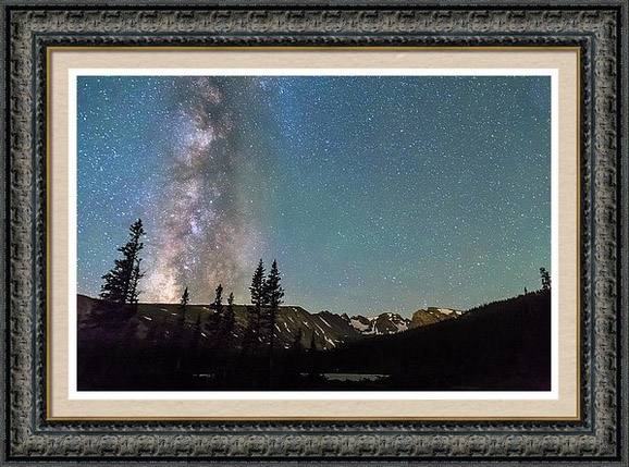 Milky Way Above The Rocky Mountains Framed Print