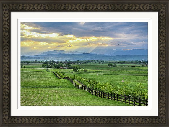 Colorado Country Fence To The Rockies Framed Print