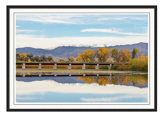 Autumn Lines Continental Divide And Sky Diver Framed Print