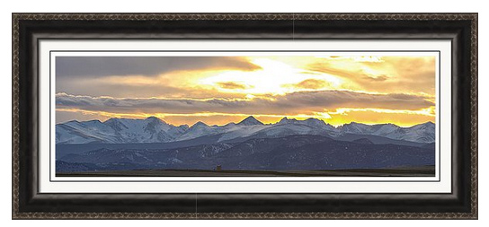 Colorado Front Range Panorama Gold Framed Print