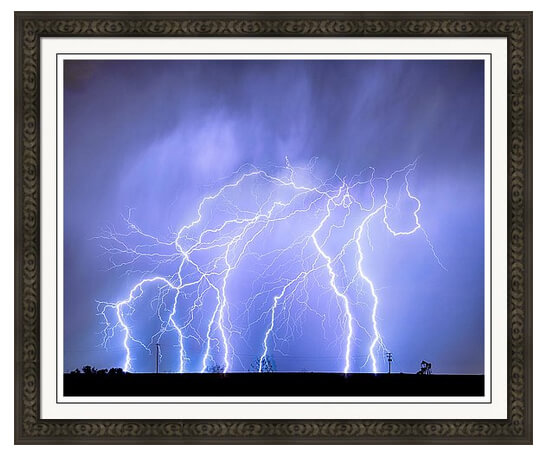 Lightning Electrical Sky Framed Print