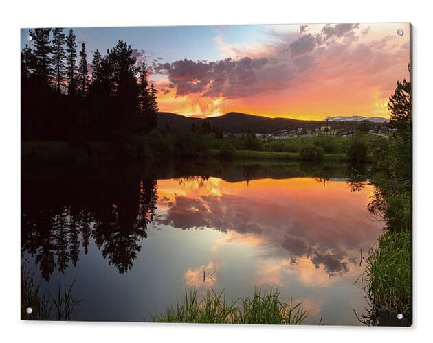 Rollinsville Sunset Reflections Acrylic Print