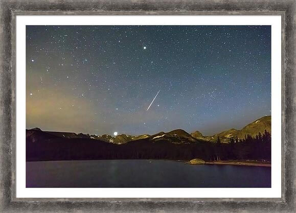 Perseid Meteor Shower Indian Peaks Framed Print