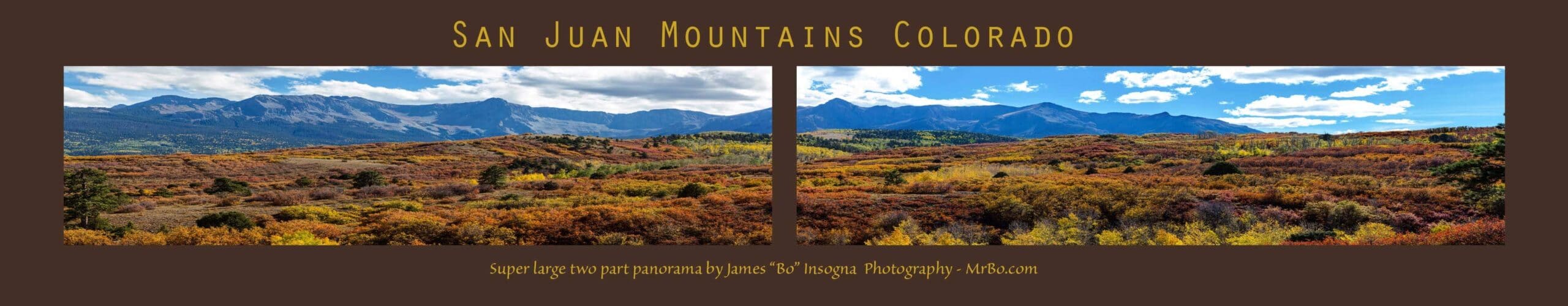 Colorado San Juan Mountains Painted Landscape Panorama Art Print