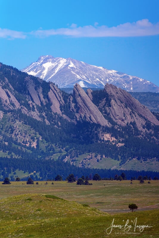 Boulder Colorado Flatirons Pointing To Longs Peak