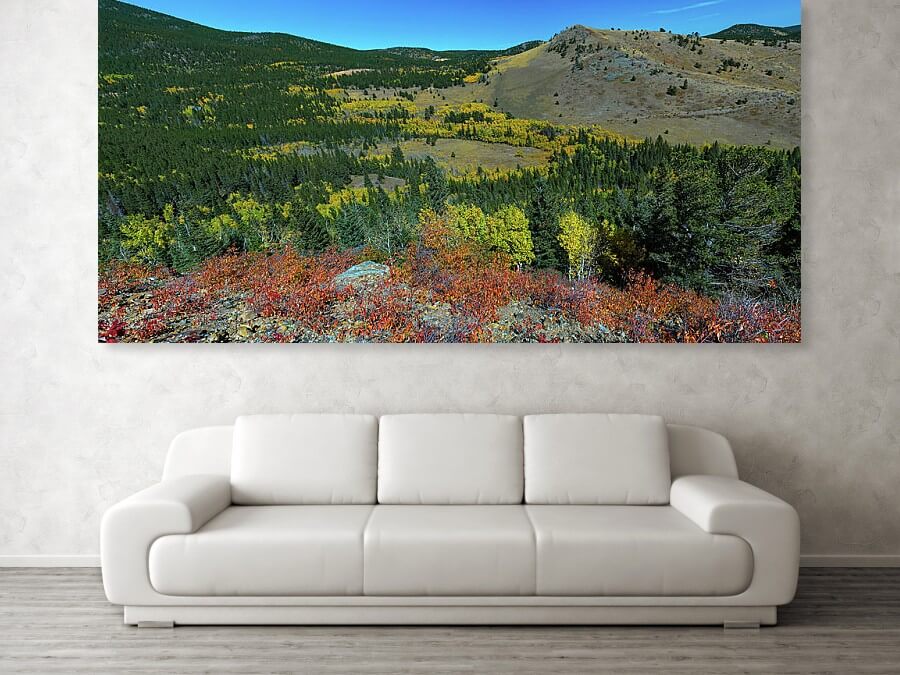 Boulder County Colorado Autumn Panoramic View Canvas Print