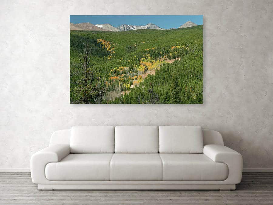 Indian Peaks Autumn Landscape View Canvas Print