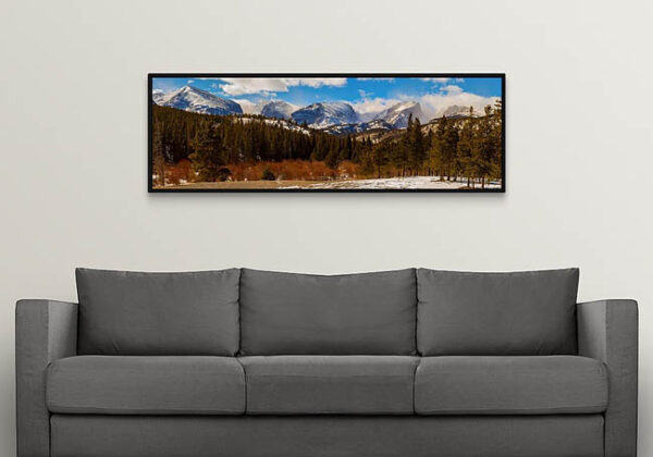 Rocky Mountain Panoramic View Bear Lake Rd Canvas Print