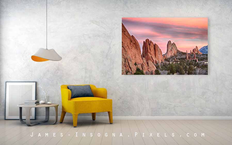 Colorado Garden of the Gods Sunset View – Colorado Nature Landscape Art ...
