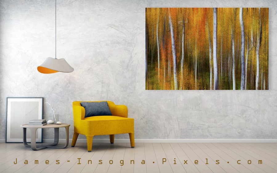 Forest Color Burst Modern Abstract 72x40  canvas  print 