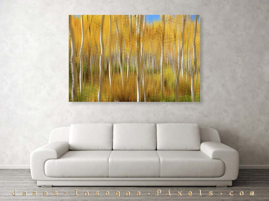 Golden Forest Moment Abstract Acrylic Print