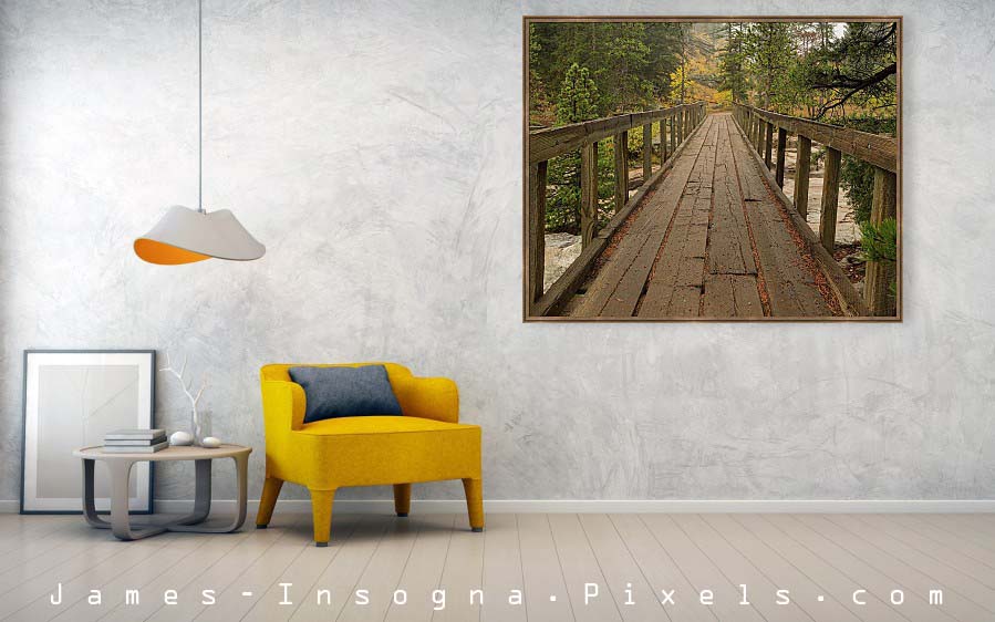 Wooden Bridge Walk Framed Print
