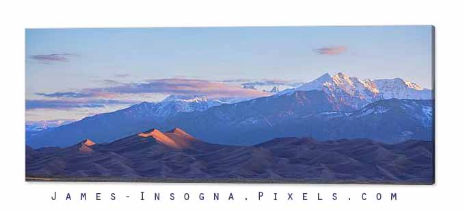 Colorado Sand Dunes First Light Sunrise Panorama Canvas Print
