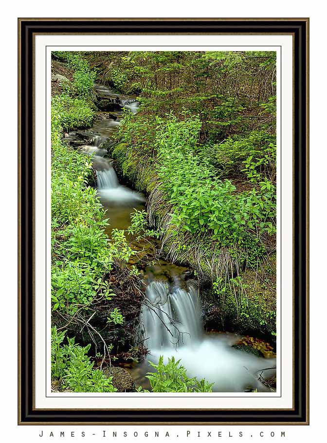 Waterfalls In The Green Framed Print