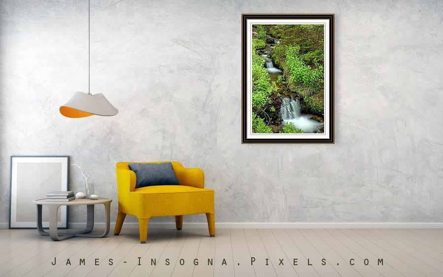 Waterfalls In The Green 26.5x40 Framed Print