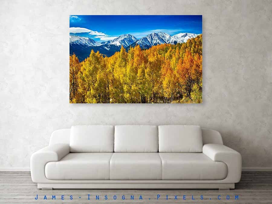 Rocky Mountain High Autumn View 60x40 Acrylic Print