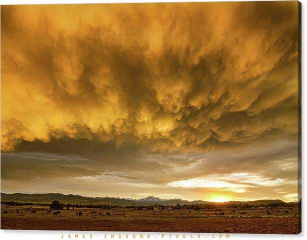 Thunderstorm Fury Sunset Canvas Print