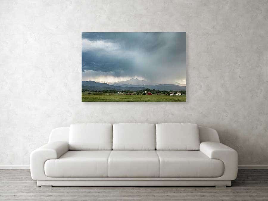 Incoming Country Storm 48x32 Metal Print