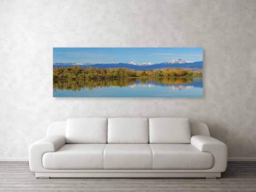 Rocky Mountain Front Range Autumn Panorama Canvas Print 72x24