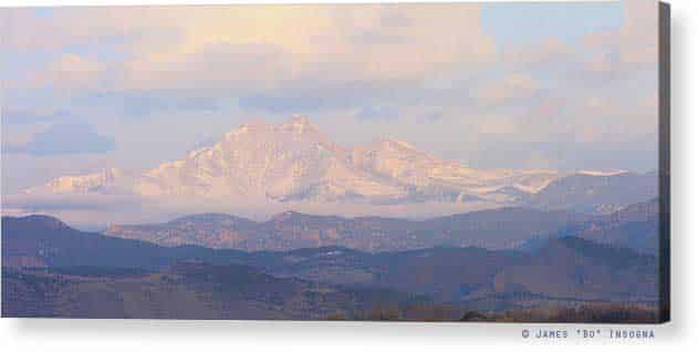 Twin Peaks Meeker and Longs Peak Panorama Color Image Canvas Pri